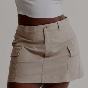 Abercrombie & Fitch Beige Cargo Mini Skirt